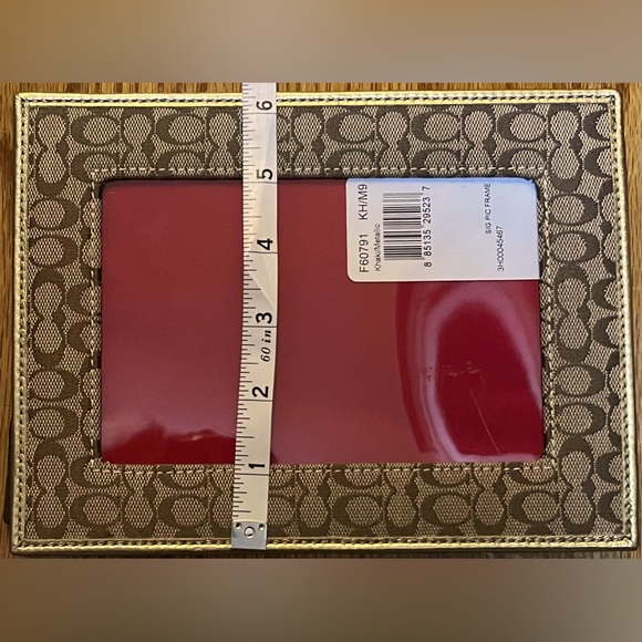 Vintage Coach Signature 4x6 photo frame - khaki / gold - Picture 3 of 5